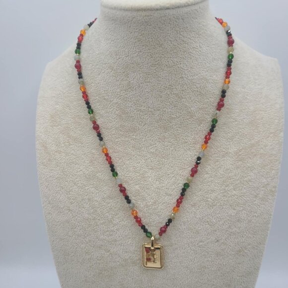 J Crew Factory Beaded Necklace with Pendant NWOT! - Picture 8 of 10